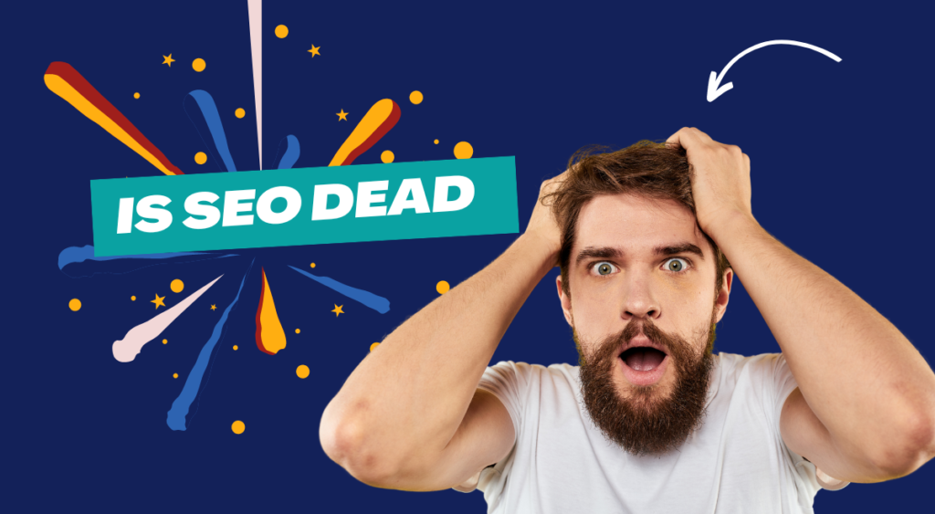 A person pondering over a digital marketing strategy, symbolizing the debate on whether is seo dead? or still relevant.